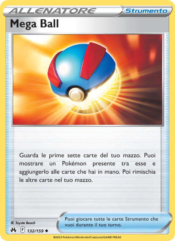 Mega Ball 132/230 — Zenit Regale (Italian Pokémon TCG card)