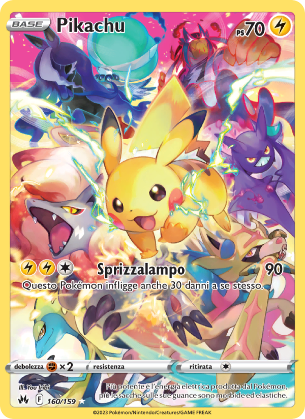 Pikachu 160/230 — Zenit Regale (Italian Pokémon TCG card)