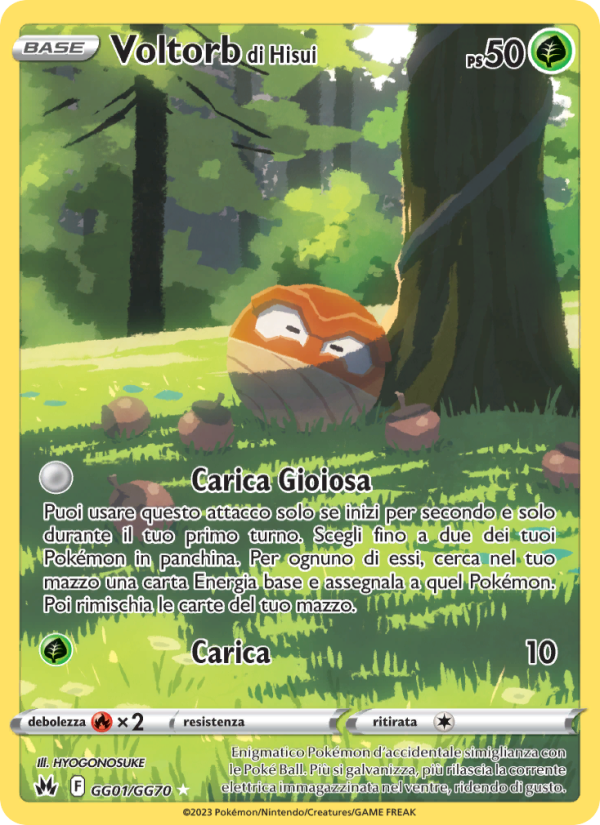 Voltorb di Hisui GG01 — Zenit Regale (Italian Pokémon TCG card)