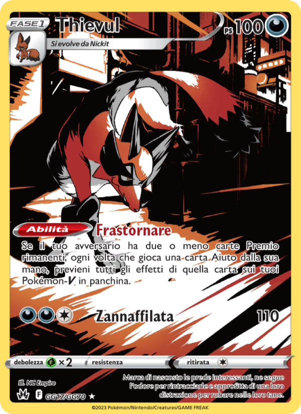 Thievul GG17 — Zenit Regale (Italian Pokémon TCG card)