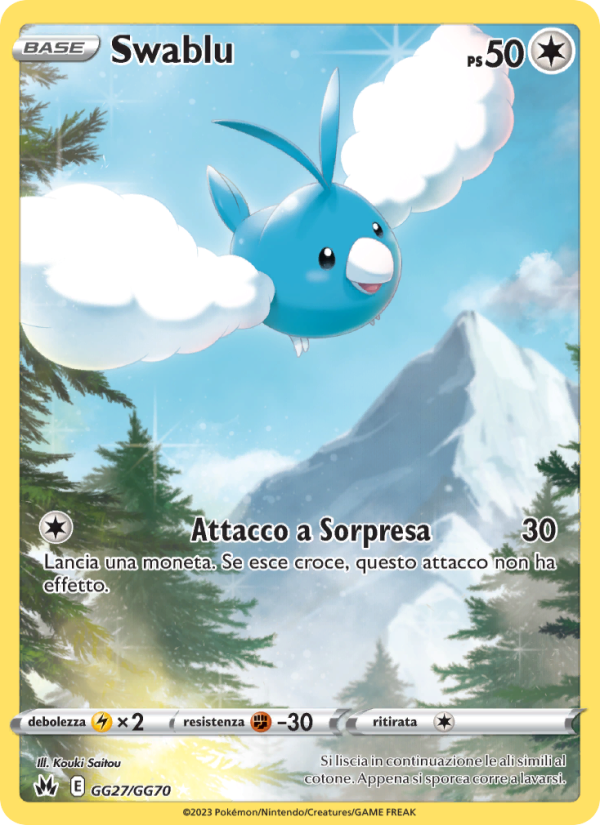 Swablu GG27 — Crown Zenith (Italian Pokémon TCG card)