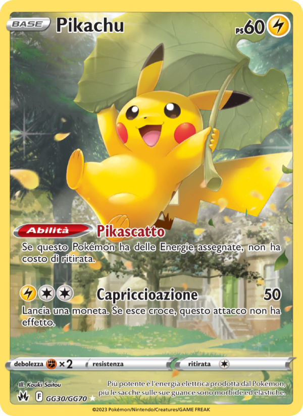 Pikachu GG30 — Zenit Regale (Italian Pokémon TCG card)