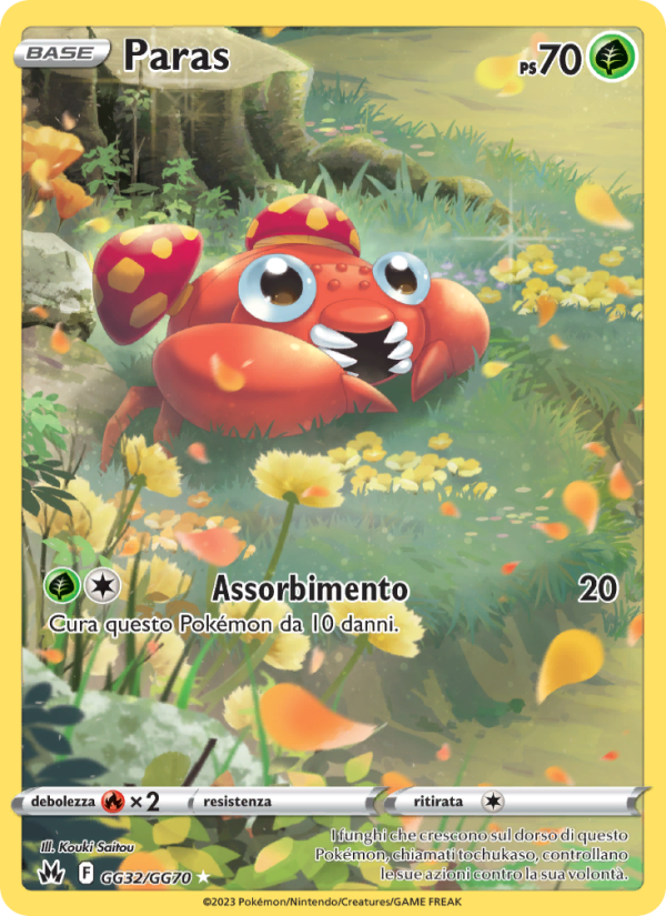 Paras GG32 — Zenit Regale (Italian Pokémon TCG card)