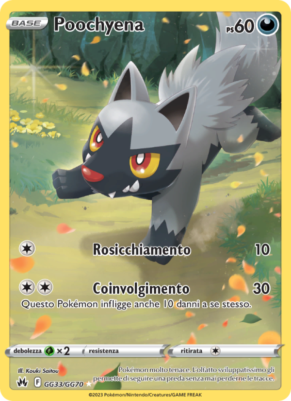 Poochyena GG33 — Zenit Regale (Italian Pokémon TCG card)