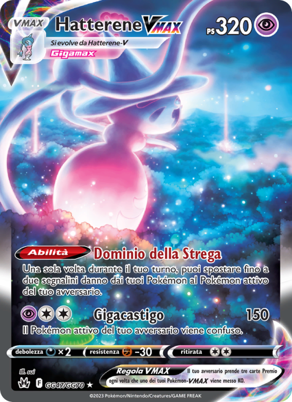 Hatterene VMAX GG47 — Zenit Regale (Italian Pokémon TCG card)