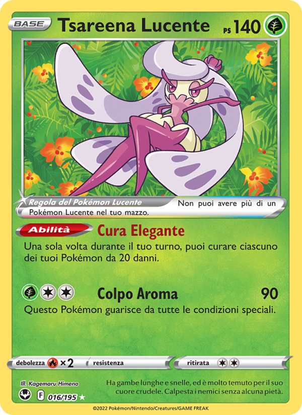 Tsareena Lucente 016/245 — Tempesta Argentata (Italian Pokémon TCG card)