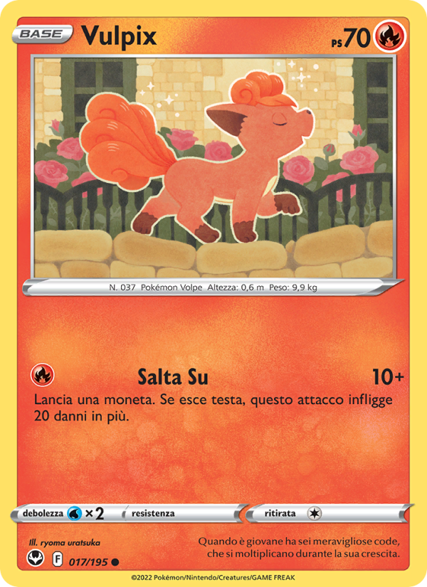 Vulpix 017/245 — Tempesta Argentata (Italian Pokémon TCG card)