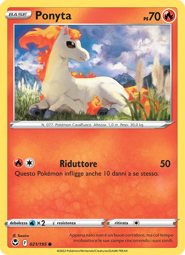 Ponyta 021/245 — Silver Tempest (Italian Pokémon TCG card)