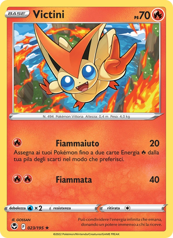 Victini 023/245 — Tempesta Argentata (Italian Pokémon TCG card)