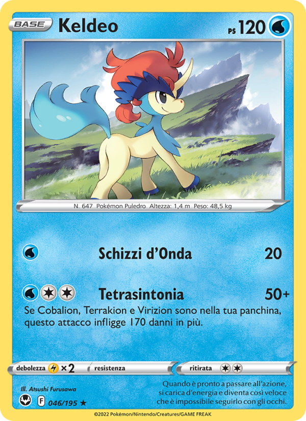 Keldeo 046/245 — Tempesta Argentata (Italian Pokémon TCG card)