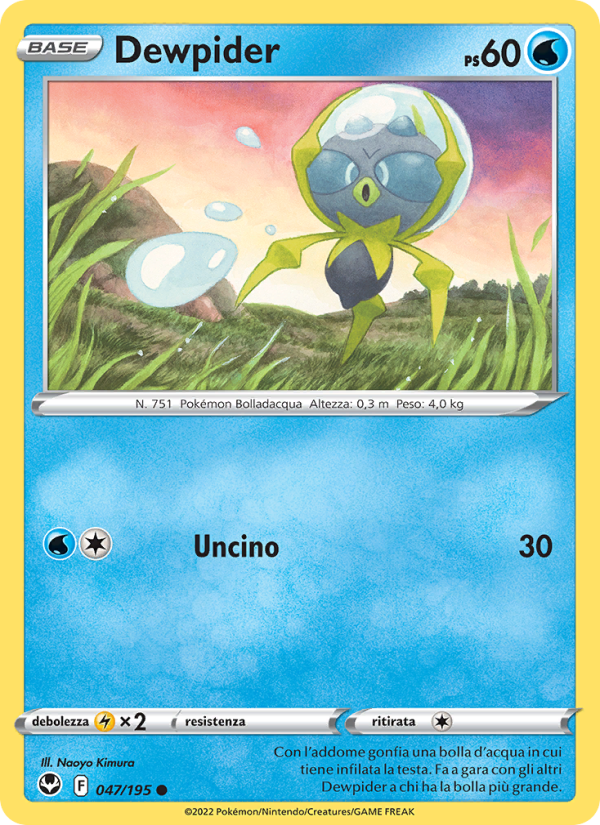 Dewpider 047/245 — Tempesta Argentata (Italian Pokémon TCG card)