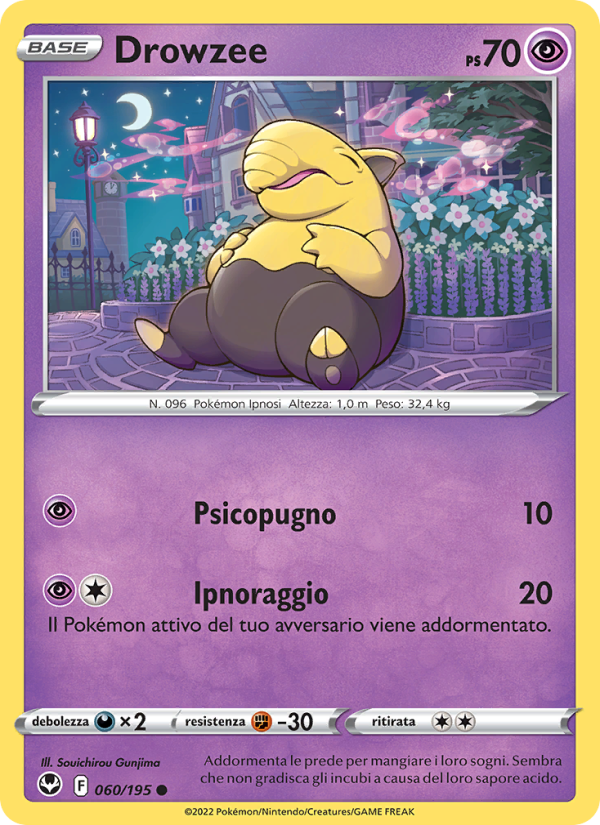 Drowzee 060/245 — Tempesta Argentata (Italian Pokémon TCG card)
