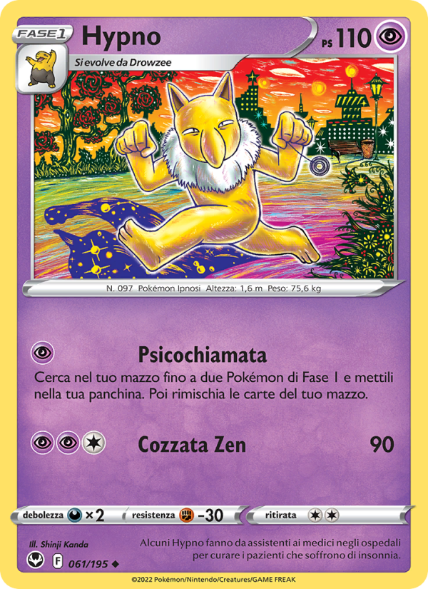 Hypno 061/245 — Tempesta Argentata (Italian Pokémon TCG card)