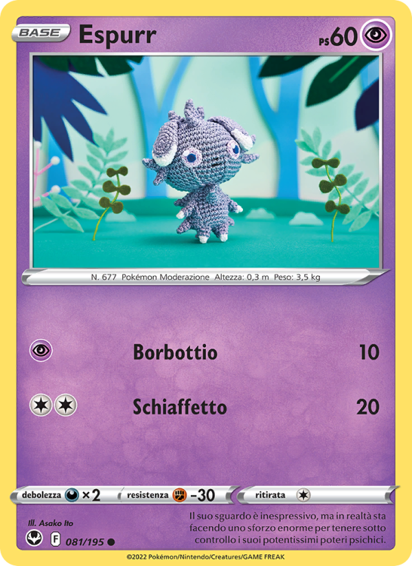 Espurr 081/245 — Tempesta Argentata (Italian Pokémon TCG card)