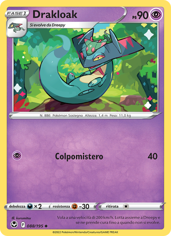 Drakloak 088/245 — Tempesta Argentata (Italian Pokémon TCG card)