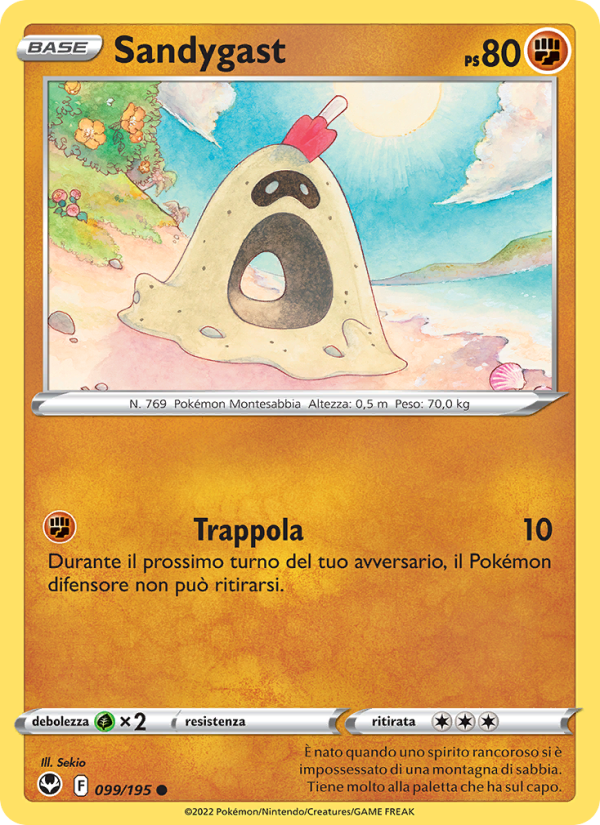 Sandygast 099/245 — Tempesta Argentata (Italian Pokémon TCG card)