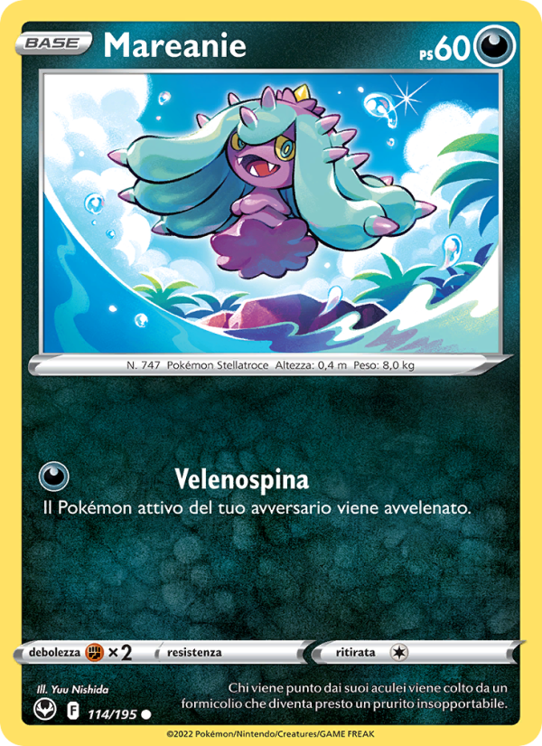 Mareanie 114/245 — Tempesta Argentata (Italian Pokémon TCG card)