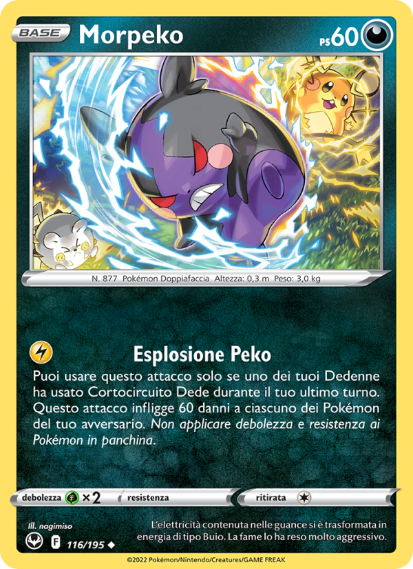 Morpeko 116/245 — Tempesta Argentata (Italian Pokémon TCG card)