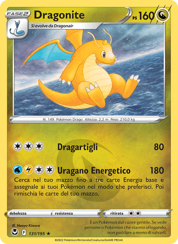 Dragonite 131/245 — Tempesta Argentata (Italian Pokémon TCG card)