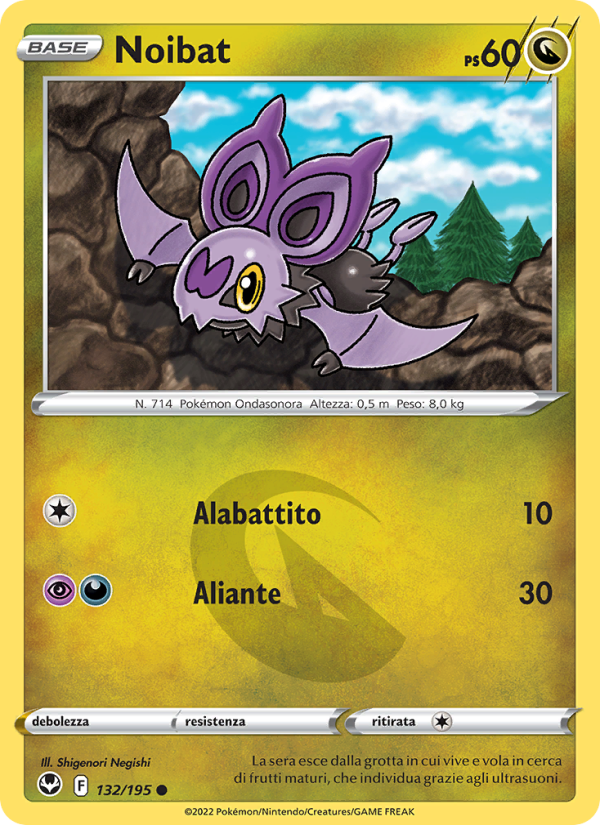 Noibat 132/245 — Tempesta Argentata (Italian Pokémon TCG card)