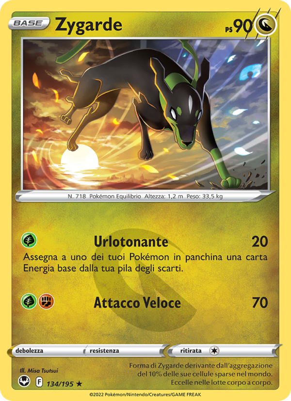 Zygarde 134/245 — Tempesta Argentata (Italian Pokémon TCG card)