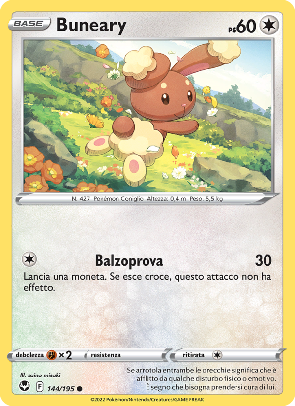 Buneary 144/245 — Tempesta Argentata (Italian Pokémon TCG card)