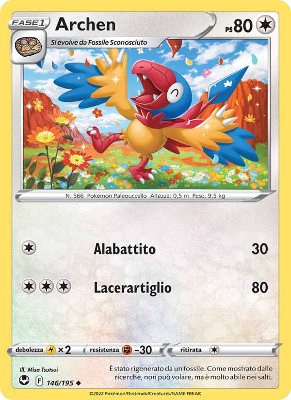 Archen 146/245 — Tempesta Argentata (Italian Pokémon TCG card)