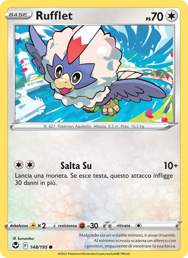 Rufflet 148/245 — Tempesta Argentata (Italian Pokémon TCG card)