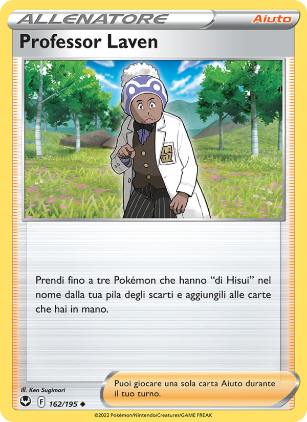 Professor Laven 162/245 — Tempesta Argentata (Italian Pokémon TCG card)