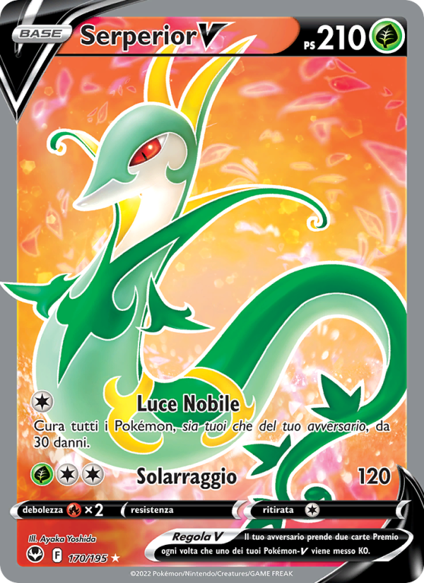 Serperior V 170/245 — Tempesta Argentata (Italian Pokémon TCG card)