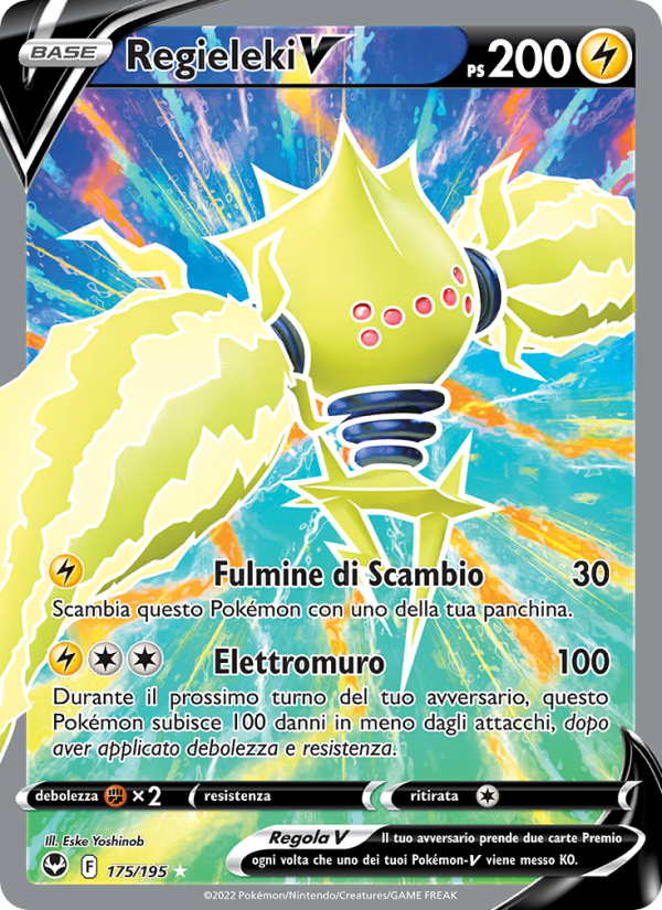 Regieleki V 175/245 — Tempesta Argentata (Italian Pokémon TCG card)