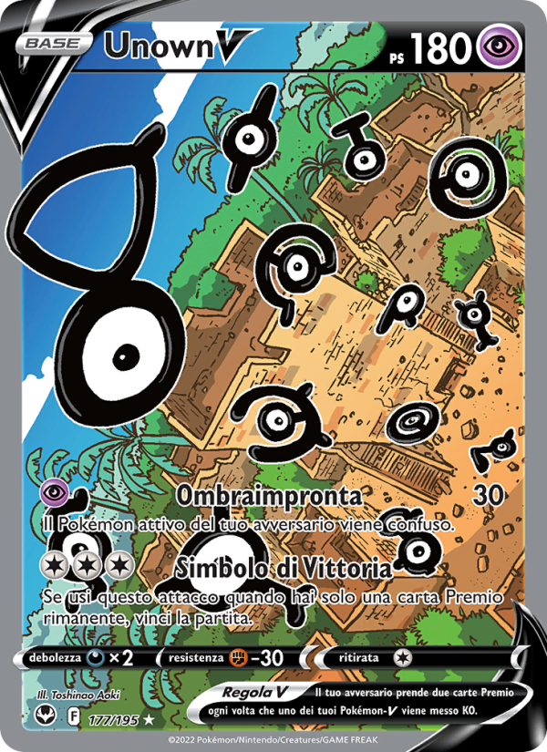 Unown V 177/245 — Tempesta Argentata (Italian Pokémon TCG card)