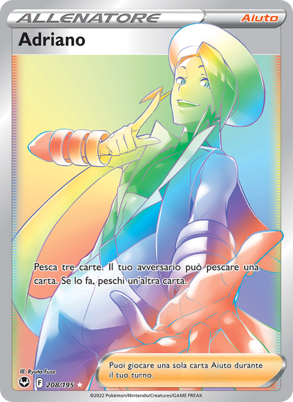 Adriano 208/245 — Tempesta Argentata (Italian Pokémon TCG card)
