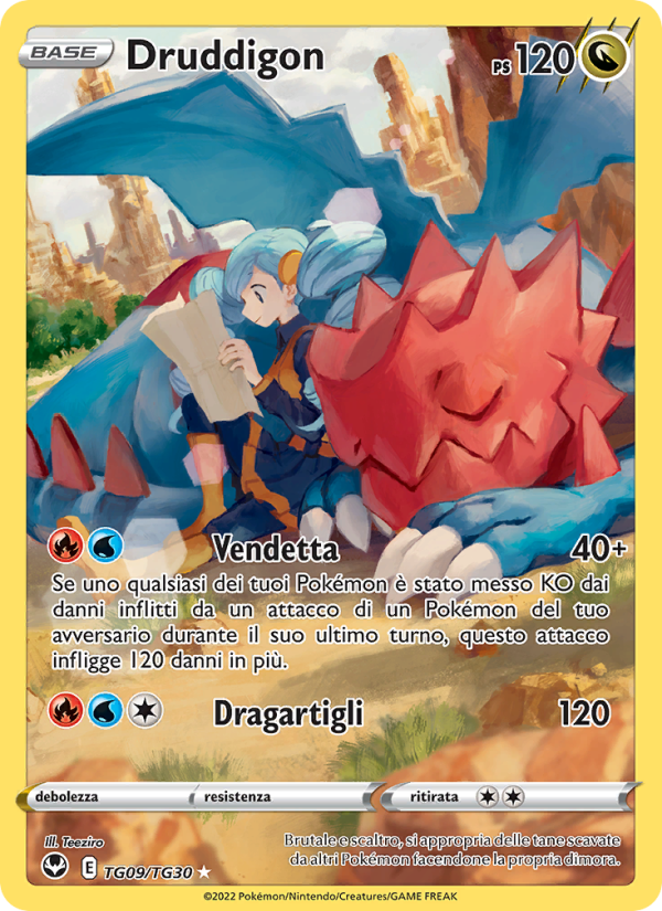 Druddigon TG09 — Tempesta Argentata (Italian Pokémon TCG card)
