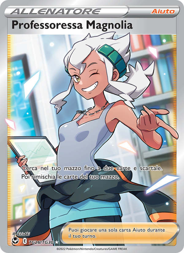 Professoressa Magnolia TG26 — Tempesta Argentata (Italian Pokémon TCG card)