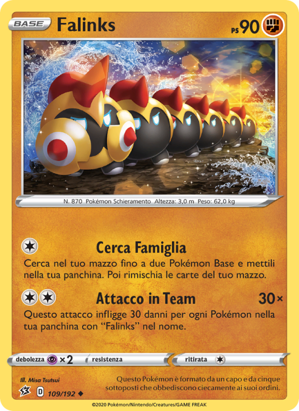 Falinks 109/209 — Fragore Ribelle (Italian Pokémon TCG card)