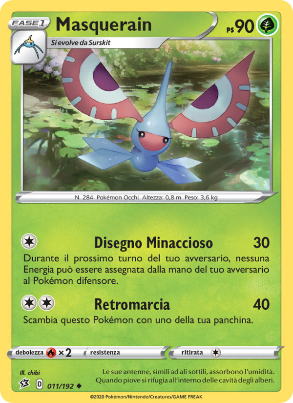 Masquerain 011/209 — Fragore Ribelle (Italian Pokémon TCG card)