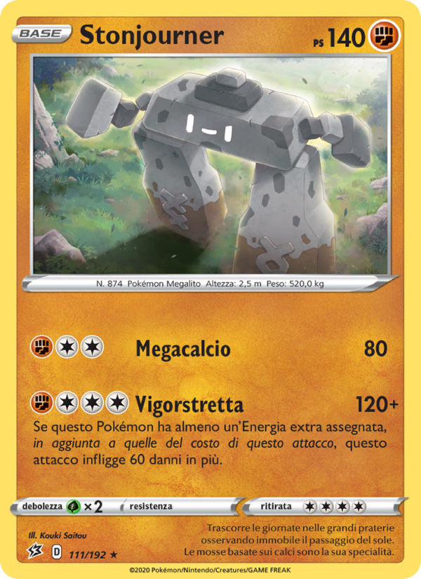Stonjourner 111/209 — Fragore Ribelle (Italian Pokémon TCG card)