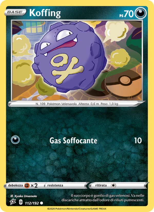 Koffing 112/209 — Fragore Ribelle (Italian Pokémon TCG card)