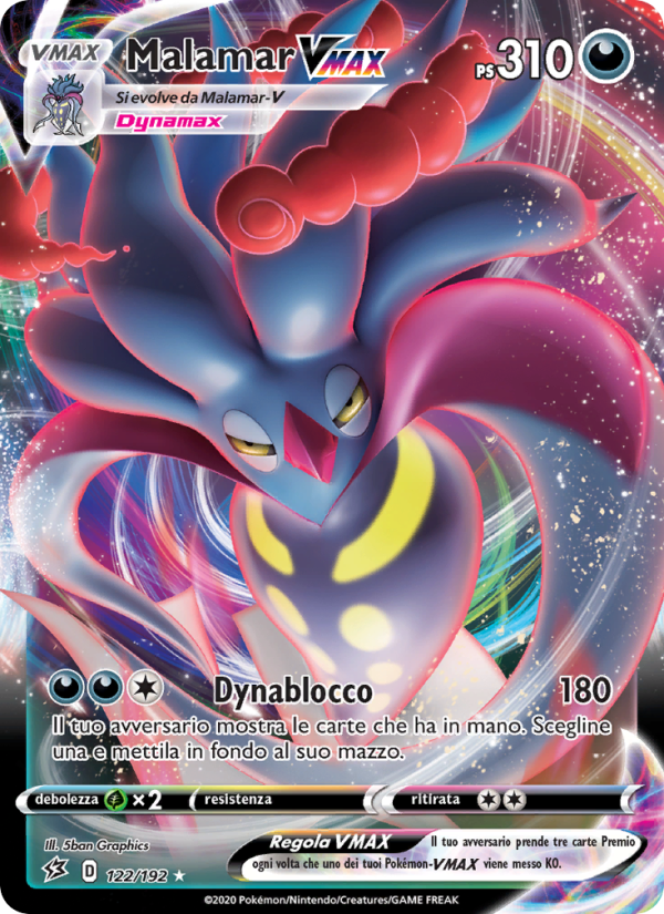 Malamar VMAX 122/209 — Fragore Ribelle (Italian Pokémon TCG card)
