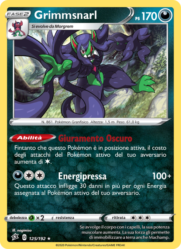 Grimmsnarl 125/209 — Fragore Ribelle (Italian Pokémon TCG card)