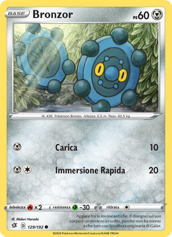 Bronzor 129/209 — Fragore Ribelle (Italian Pokémon TCG card)