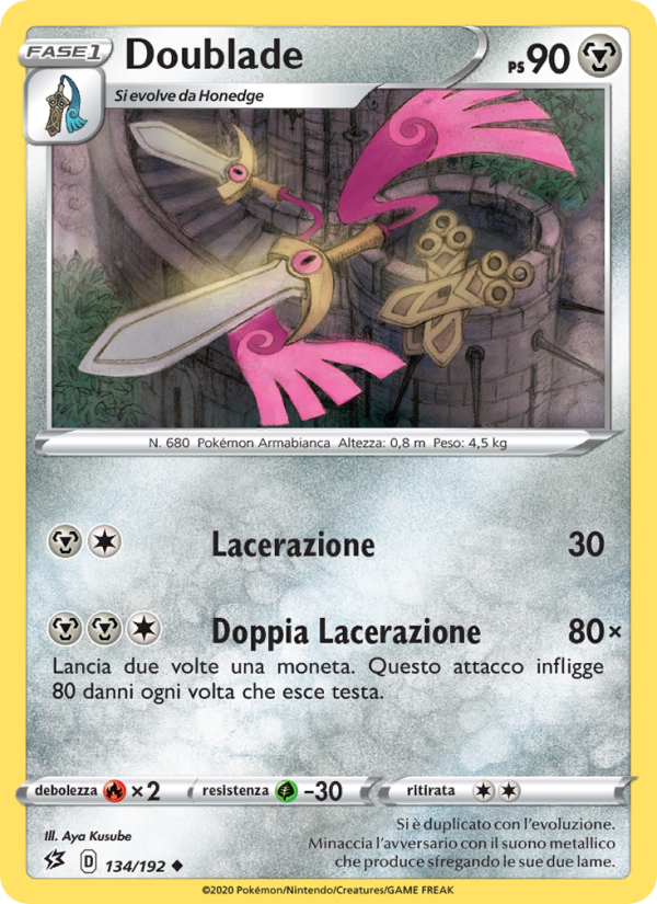 Doublade 134/209 — Fragore Ribelle (Italian Pokémon TCG card)