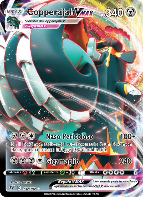Copperajah VMAX 137/209 — Fragore Ribelle (Italian Pokémon TCG card)