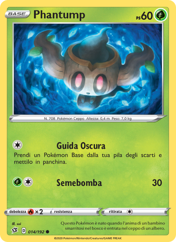 Phantump 014/209 — Fragore Ribelle (Italian Pokémon TCG card)