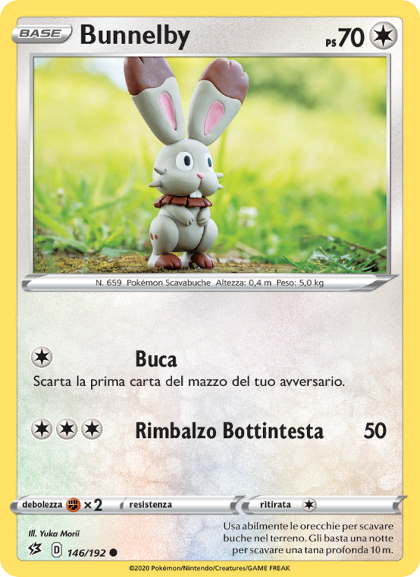 Bunnelby 146/209 — Fragore Ribelle (Italian Pokémon TCG card)
