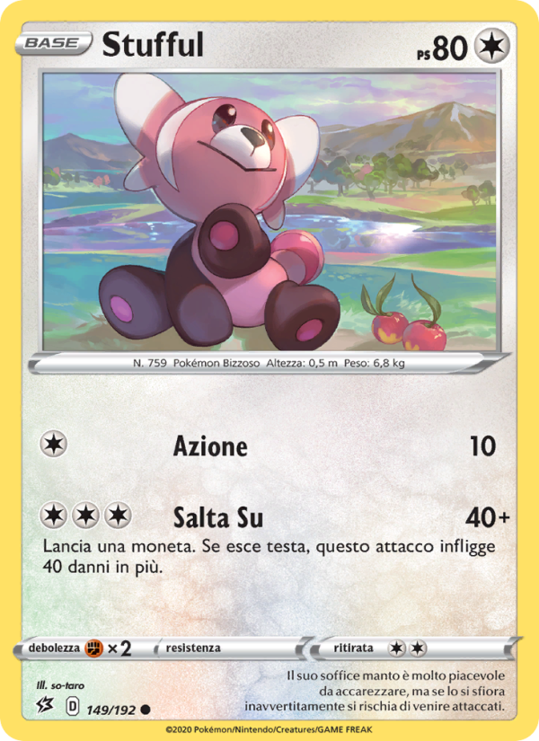 Stufful 149/209 — Fragore Ribelle (Italian Pokémon TCG card)