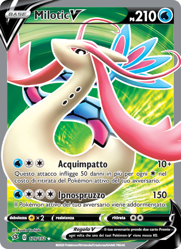 Milotic V 179/209 — Fragore Ribelle (Italian Pokémon TCG card)