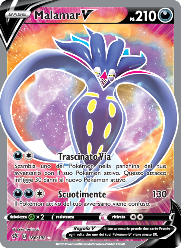 Malamar V 186/209 — Rebel Clash (Italian Pokémon TCG card)