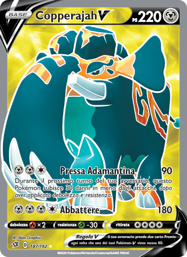 Copperajah V 187/209 — Rebel Clash (Italian Pokémon TCG card)